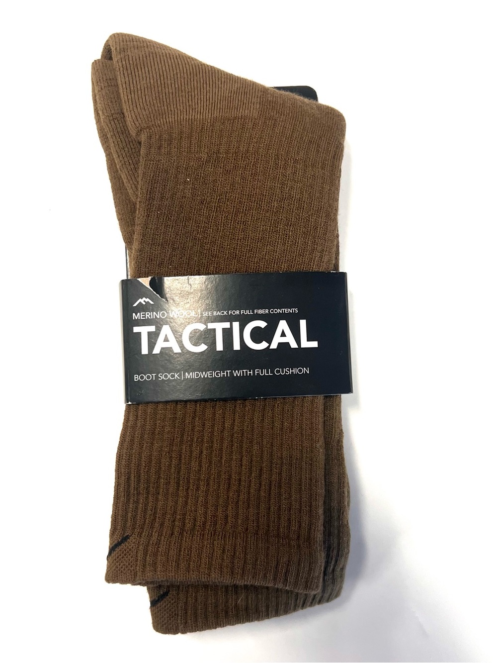 DARN TOUGH Large Brown Tactical Midweight Merino Wool Boot Socks L Large NEW